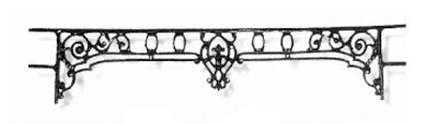 garde-corps, barre d'appui, appui de fenêtre, balustrade, en fonte moulée et fer forgé_LOISELET_DK